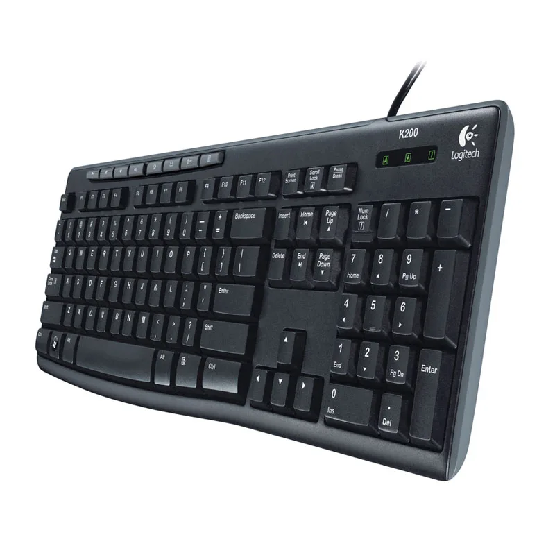 Logitech MK200 проводной клавиатуры Мышь игровой ноутбук PC Gamer натуральная Водонепроницаемый Mute Эргономика оптическая клавиатура и Мышь комбо