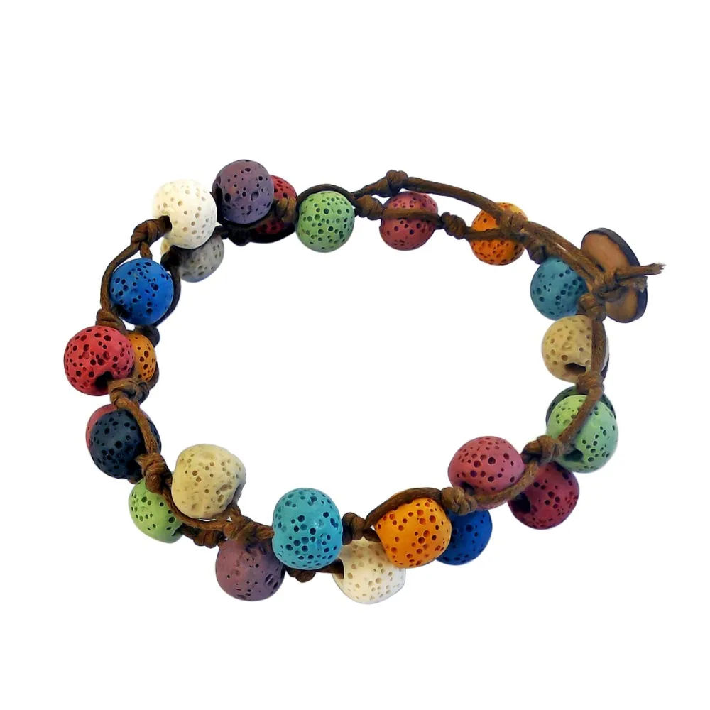 ZP-BS376-6 Diffuser Leather Locket Bracelet
