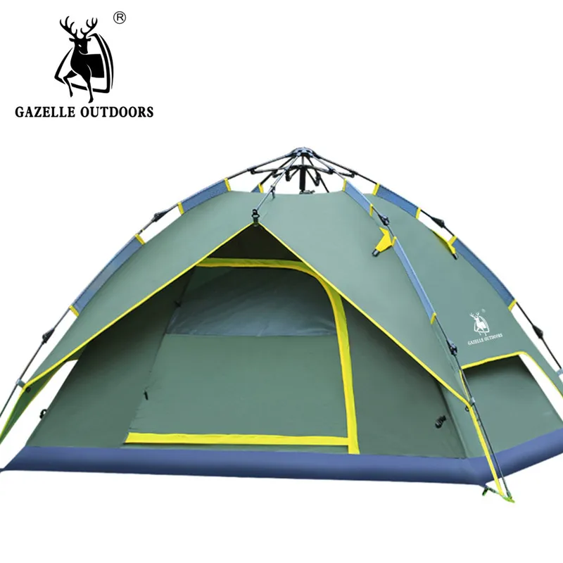 Hydraulic automatic tent outdoor camping supplies 3-4 people double rainproof camping tent Hydraulic automatic tent outdoor camping supplies 3-4 people double rainproof camping tent