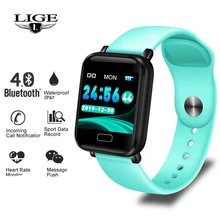 LIGE Smart Bracelet Women Men Sport Fitness Tracker Waterproof Smart Wristband Heart Rate Monitor Pedometer Pulsera inteligente