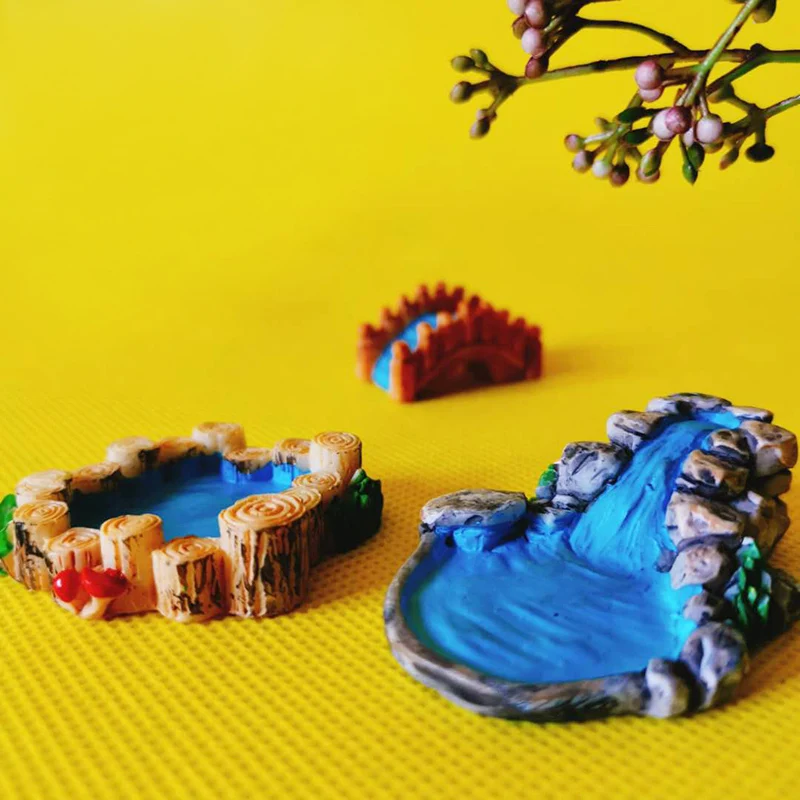 

5 pcs cute pond/pool/miniatures figurine/fairy garden gnome/terrarium home table decoration/crafts/diy supplies/doll house