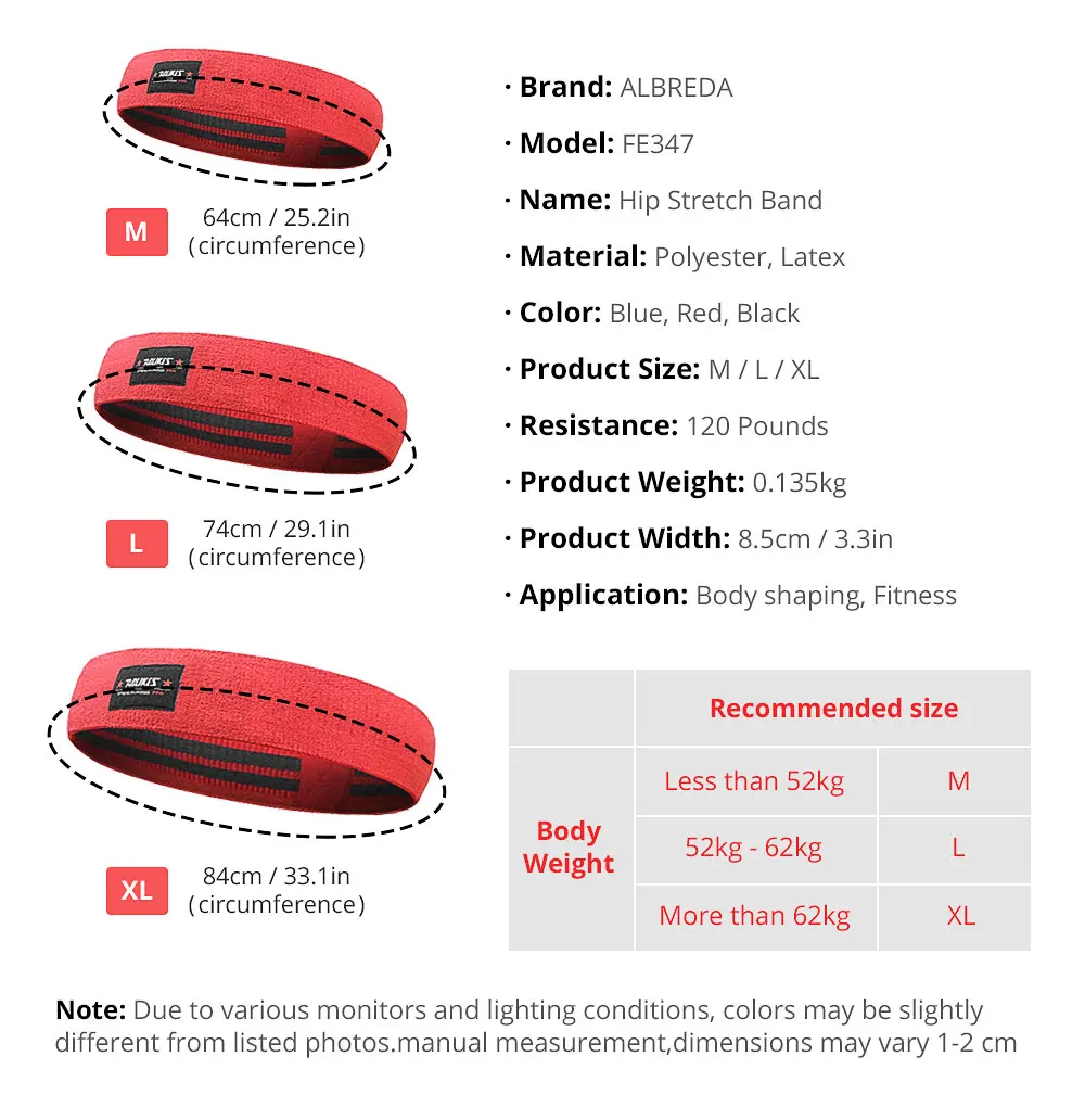 ALBREDA для мужчин и женщин, Эспандеры для бедер, эластичные резинки для упражнений на ноги, для тренажерного зала, йоги, растяжки, тренировок, фитнеса, тренировки FE347