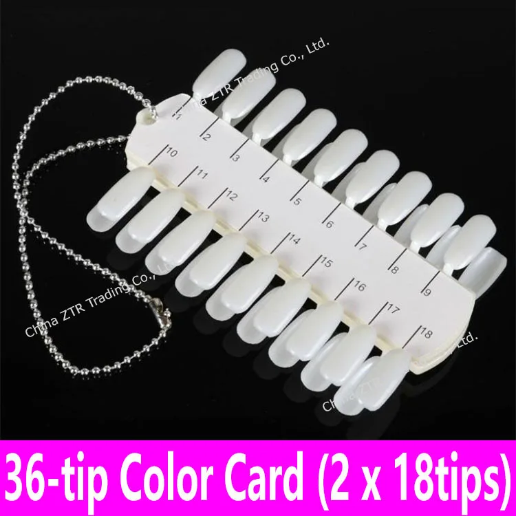 

36tips Color Display Cards Gel Polish Nail Polish Color Palette Nails Color Card Chain Double sided Swatches Nail Training Tools