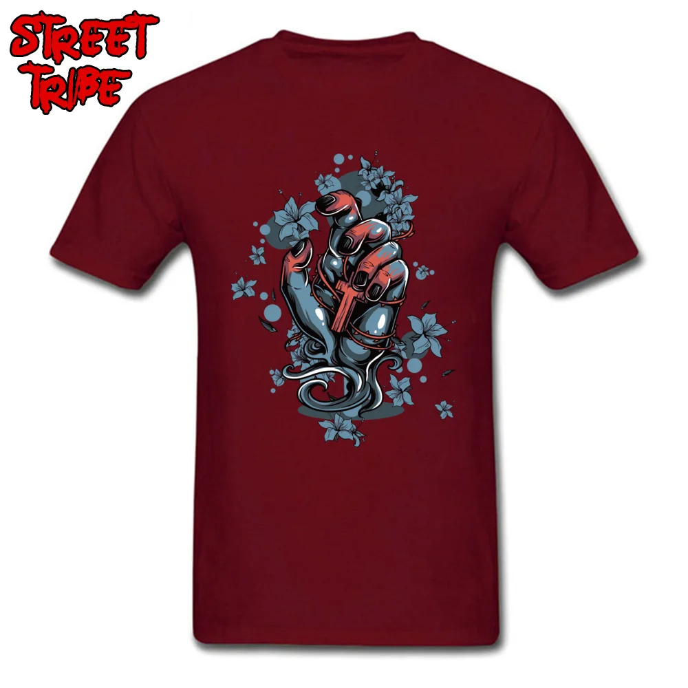 Funny Men Tops Shirt fashion submarino gesture Europe T-Shirt Pure Cotton Short Sleeve Casual T Shirt Round Collar fashion submarino gesture maroon