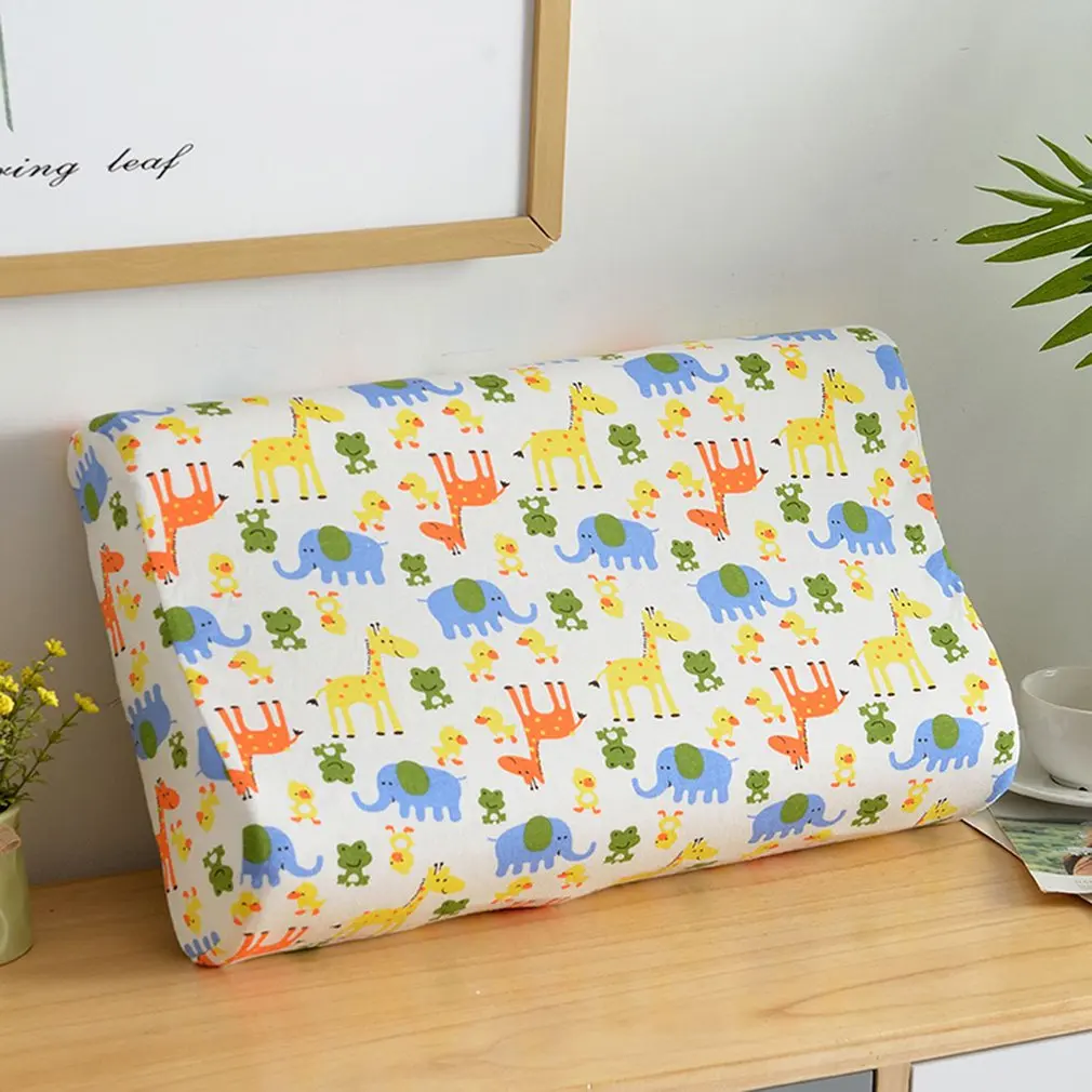 

Natural Latex Neck Pillow Cervical Pillow Children Sleeping Support Kids Baby Bedding Portable Home Accessories