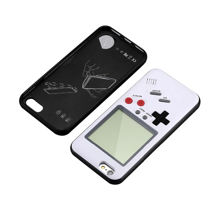 GB Gameboy Tetris Phone Case for iPhone X 6 6s 7 7plus 8 8plus Plus XS Max XR Play Blokus Game Console Cover Without Battery