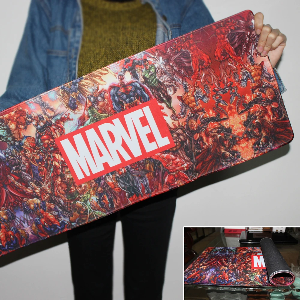 Коврик для мыши Babaite большой резиновый скоростной игровой коврик комиксы Marvel
