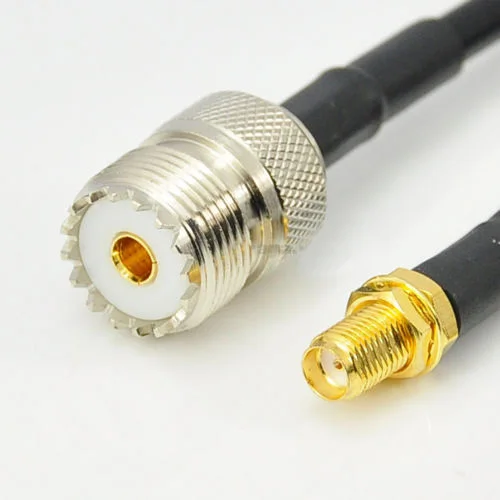 

20" SMA Female to PL-259 SO-239 Female Jack jumper pigtail Cable RG58