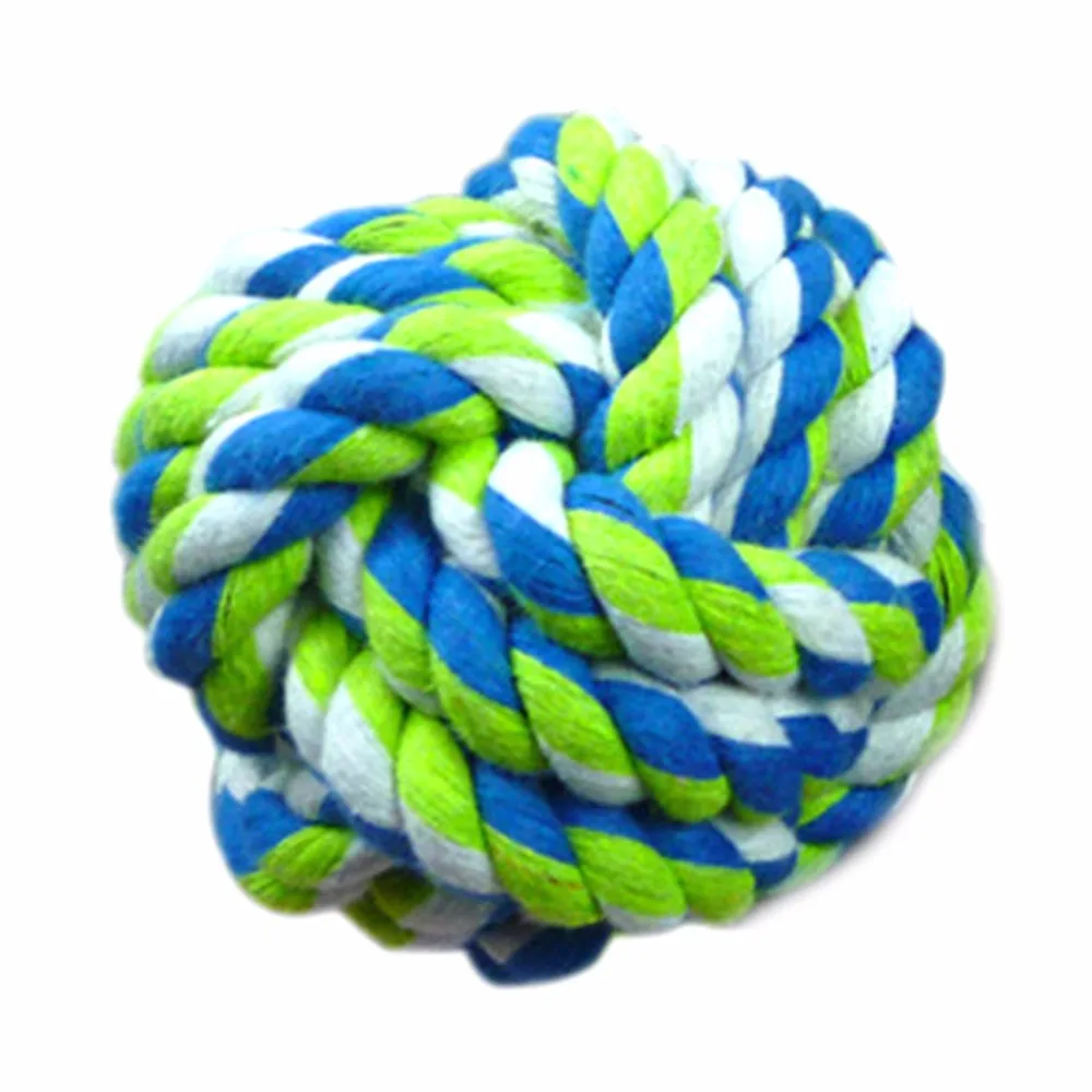 

Pet Puppy Rope Dogs Cottons Chews Toy Ball Play Braided Bone Knot