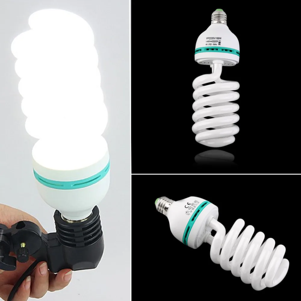 

1Pc 150W 220V 5500K E27 Photo Studio Bulb Video Light Photography Daylight Lamp For Digital Camera Photography