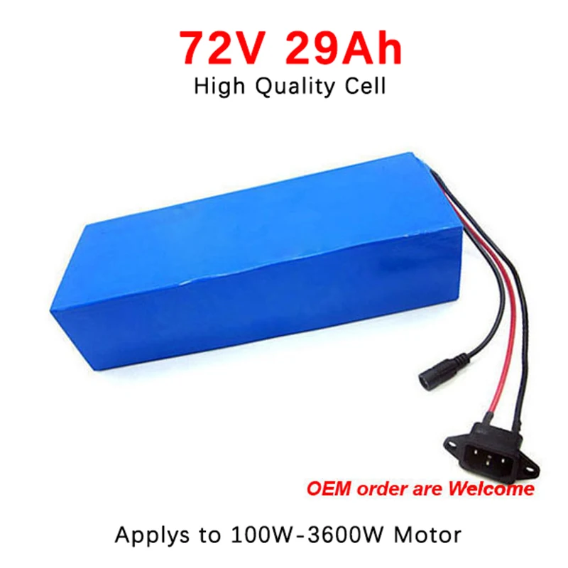 Cheap 72V 29Ah 3500W Electric Bike Battery Lithium Ion Battery Pack For Ebike Electric Scooter Battery For Bafang Rechargeable No Tax 1