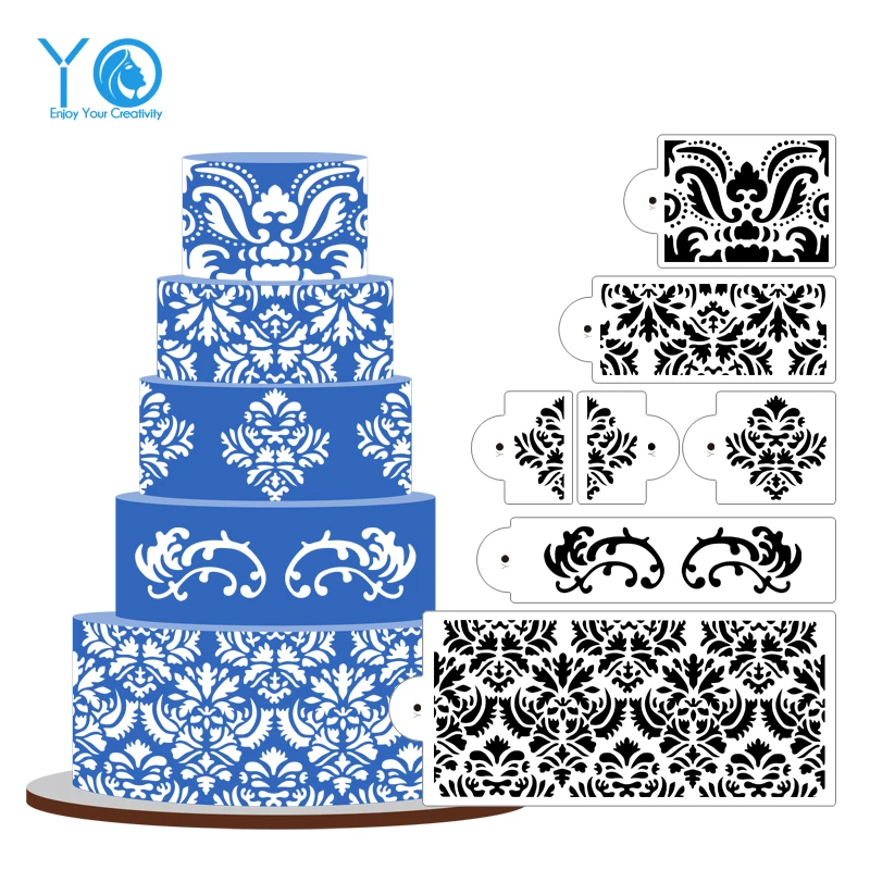 How To Use Damask Stencil On Fondant Cake How To Use Damask Stencil On Fondant Cake