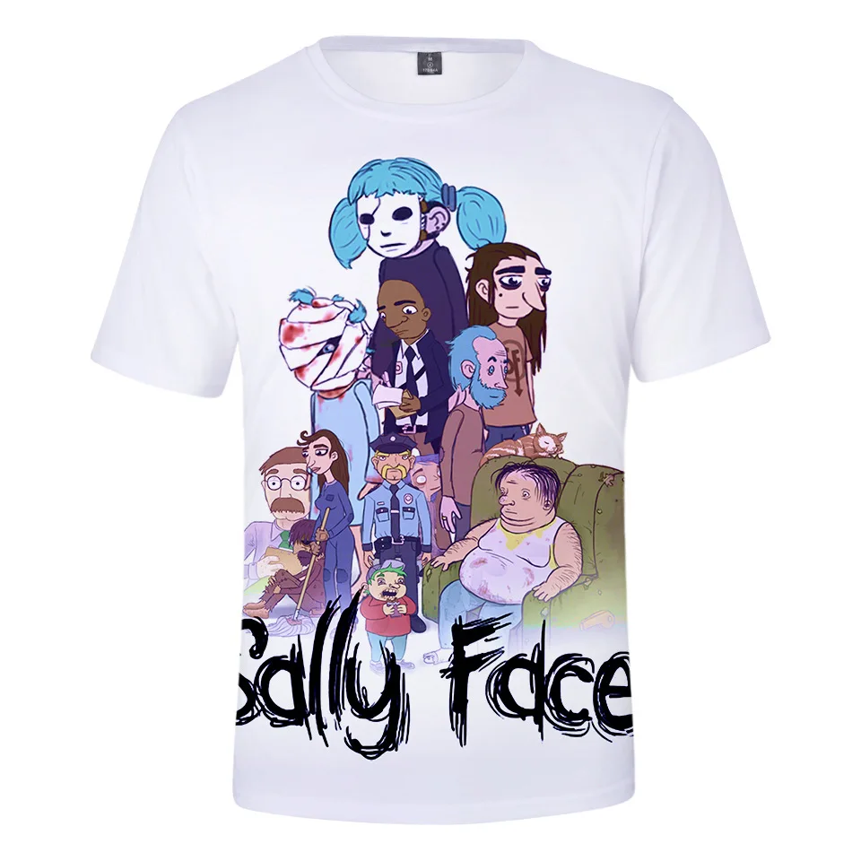 New Fashion Couples Men Women Unisex Sally Face Funny T Shirts 3D Print No Cap Casual Hip Hop Kid Tee Top 2XS-4XL