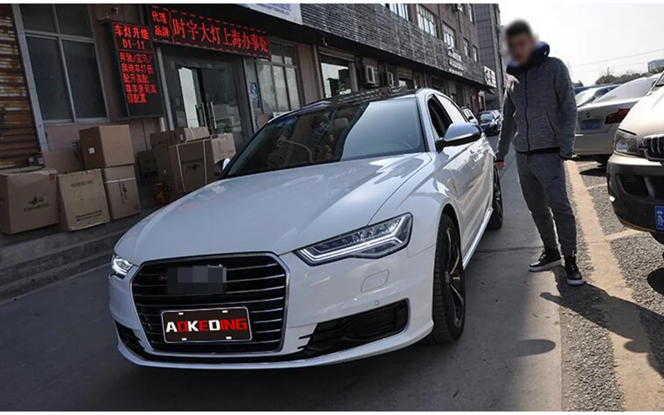 AKD автомобильный Стайлинг головной светильник для Audi A6 светодиодный головной светильник 2012- A6L C7 светодиодные фары DRL светильник для дома проектор Объектив биксеноновый луч