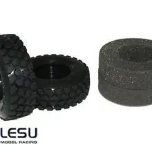 1 пара LESU запасные части резиновые шины B 1/14 RC Тягач Модель DIY Tmy автомобиль TH02596