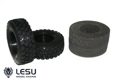 

1Pair LESU Spare Part Rubber Tires B 1/14 RC Tractor Truck Model DIY Tmy Car TH02596