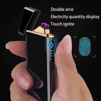 

Plasma Lighter USB Rechargable Cigarette Ignitor For Smoking Free Laser Logo Windproof Electronic Lighter