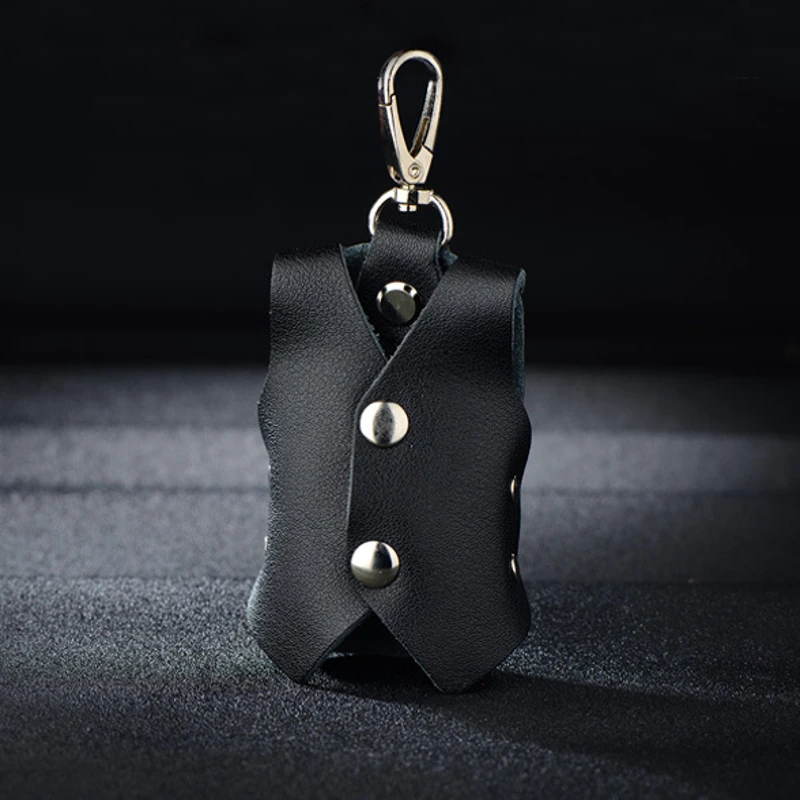 

Car-styling Universal Genuine Leather Small Vest Design Car Key Case Bag Cover Holder For Geartwall hover H3 H5 For Ford
