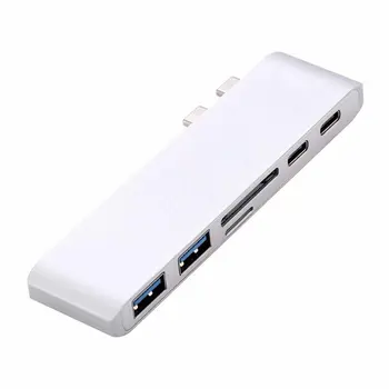 

S-1535 Expansion Charge for Macbook Pro Multi-function Docking Station Type-C Transfer SD / TF Card Reader / Splitter Extension