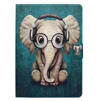 

Cat Dog Rabbit Elephant Case for Apple IPad Mini 1 2 3 4 mini1 mini2 Mini4 Mini3 Tablet PU Leather Stand Funda Card Slot + Pen