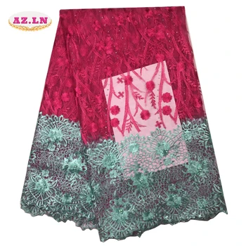 

African Lace Fabric 2018 Embroidered Nigerian Laces Fabric Bridal High Quality French Tulle Lace Fabric For Women Dress A1