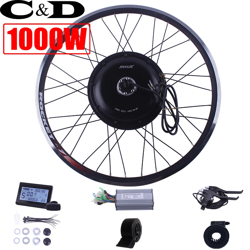 Sale 48V 1000W E-bike kit Electric bike conversion kit XF39 XF40 30H Driect Drive Motor Kit MXUS brand LED LCD display freehub 0