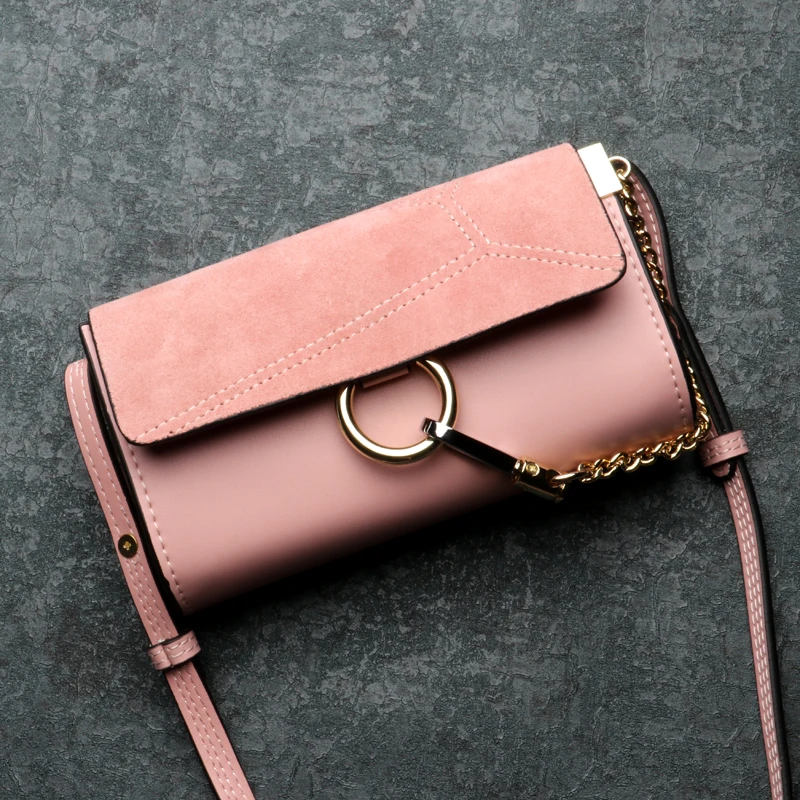 2019 جديد الأوروبية والأمريكية الحصري سلسلة حقيبة كتف العصرية جلد طبيعي Crossbody حقائب النساء حقيبة ساع