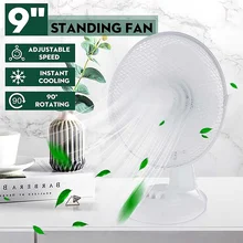 220 V 9 дюймов Стенд настольный вентилятор Настольный вертикальный 2 Режим Скорость контроллер 90 ° встряхивая для быстрого охлаждения Портативный для офиса для дома и общежития