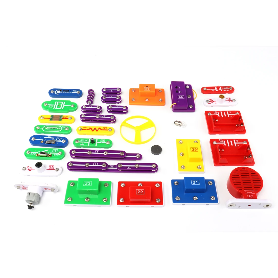 

NFSTRIKE DIY Electronic Building Blocks Assembled Bricks Toy Educational Learning Improved Practice Toys for baby kids children