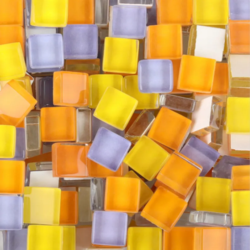 Diy хобби мозаика плитка mozaik стекло mozaik кристаллы камней 300 блок/упаковка - Цвет: Оранжевый
