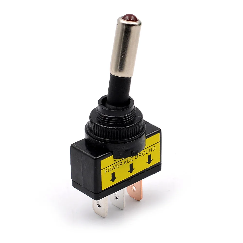 

Car Led Light 12V 20A Car Auto Red LED Light Toggle Rocker Switch 3Pin SPST ON/OFF Sales Drop Shipping JUN6
