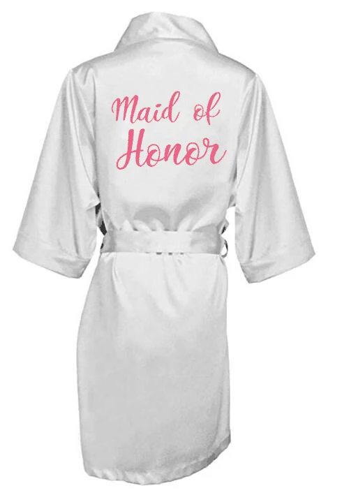 sexy pink robe bride kimono satin robe women Bathrobe wedding robe sister mother of the bride groom bridesmaid robes