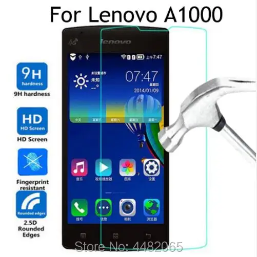 

For Lenovo A1000 Tempered glass Cover 4.0 inch Screen Protector Glass For Lenovo A1000 A 1000 A2800 phone protective film Case