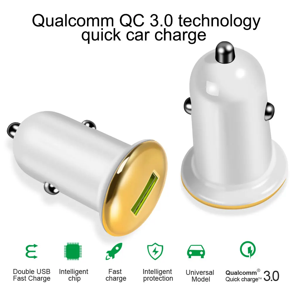 

NORTHFIRE Dual USB Car Charger Adapter Quick Charge 3.0 Charger For Phone in Car For iPhone Samsung Tablet Car-Charger Portable