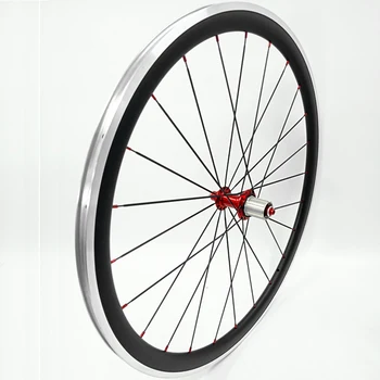 

700c wheels chincher 38mm width 23mm R23 130x9mm Aluminum rear carbon wheelset 910g paill 1432 Spoke bike wheel