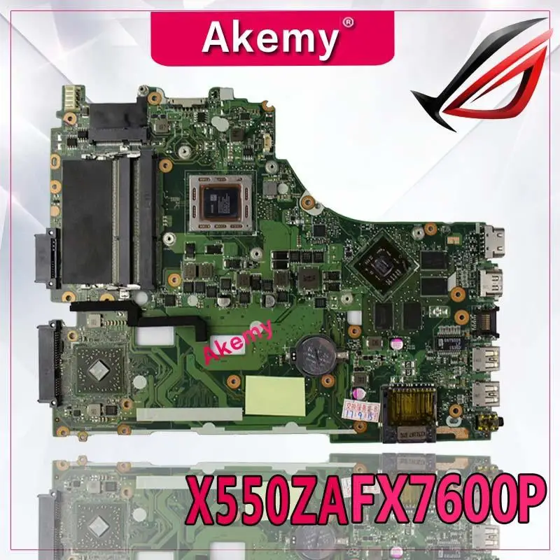 Akemy X550ZE материнская плата для ноутбука For Asus X550Z X550 K550Z VM590Z A555Z K555Z X555Z тестовая