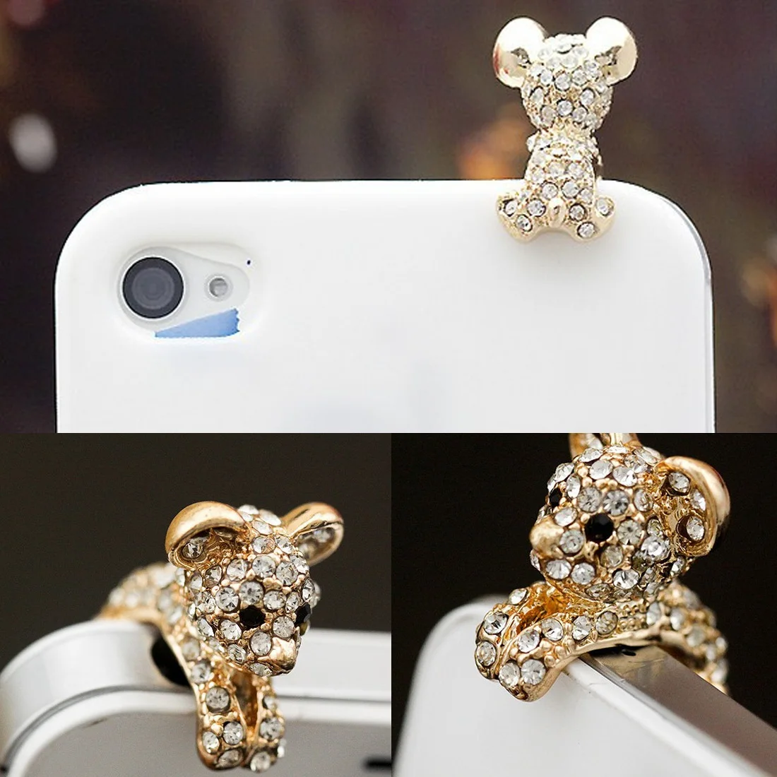 

Marsnaska New Cute Dog Design Earphone Anti Dust Plug Dustproof Plug Caps Cell Phone Accessories For all 3.5mm Earphone