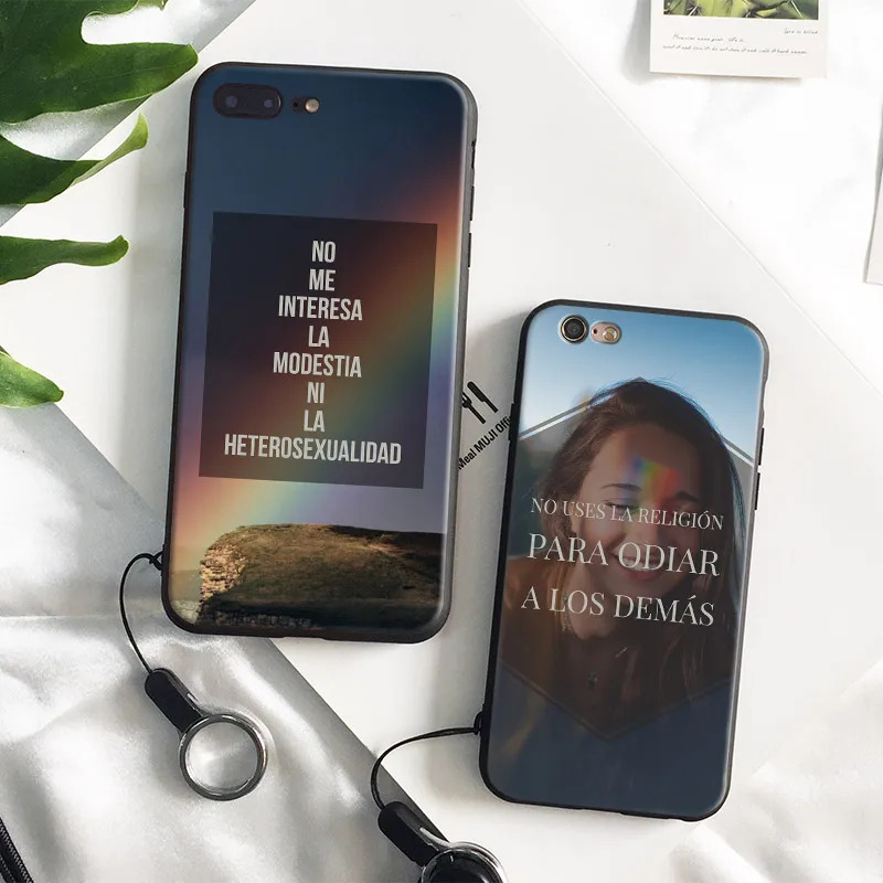

LGBT LGBTQ Rainbow Quotes Soft Silicone Phone Case Cover Shell For Apple iPhone 5 Se 5s 6 6s 6Plus 6sPlus 7 8 7Plus 8Plus X
