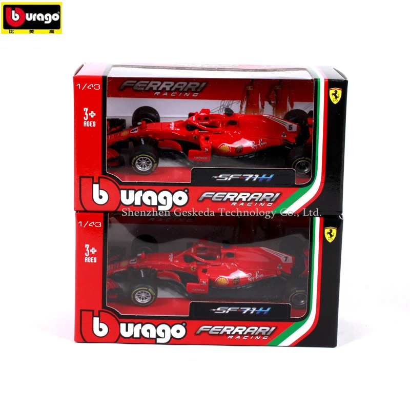 Bburago 1:43 Ferrari Racing F1 5 имитация сплава супер игрушка модель автомобиля для с рулевым колесом управления переднего колеса рулевого управления