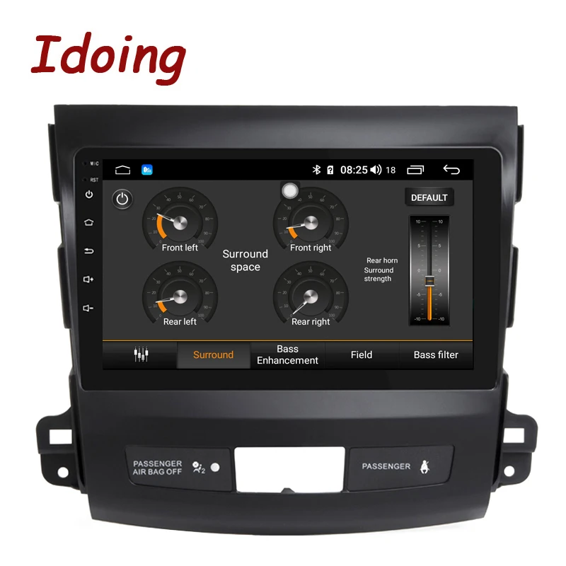 Discount Idoing 9"4G+64G 2.5D IPS 8 Core Car Android 8.1 Radio Multimedia Player For Mitsubishi Outlander 2006-2012 DSP GPS Navigation 2