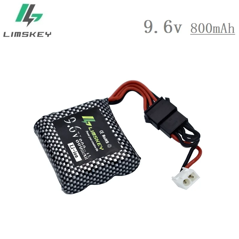 9,6 V 800mAh литий-ионная аккумуляторная батарея для 9115 9116 S911 S912 RC грузовик RC автомобиль аккумулятор 9,6 v Перезаряжаемые батарея