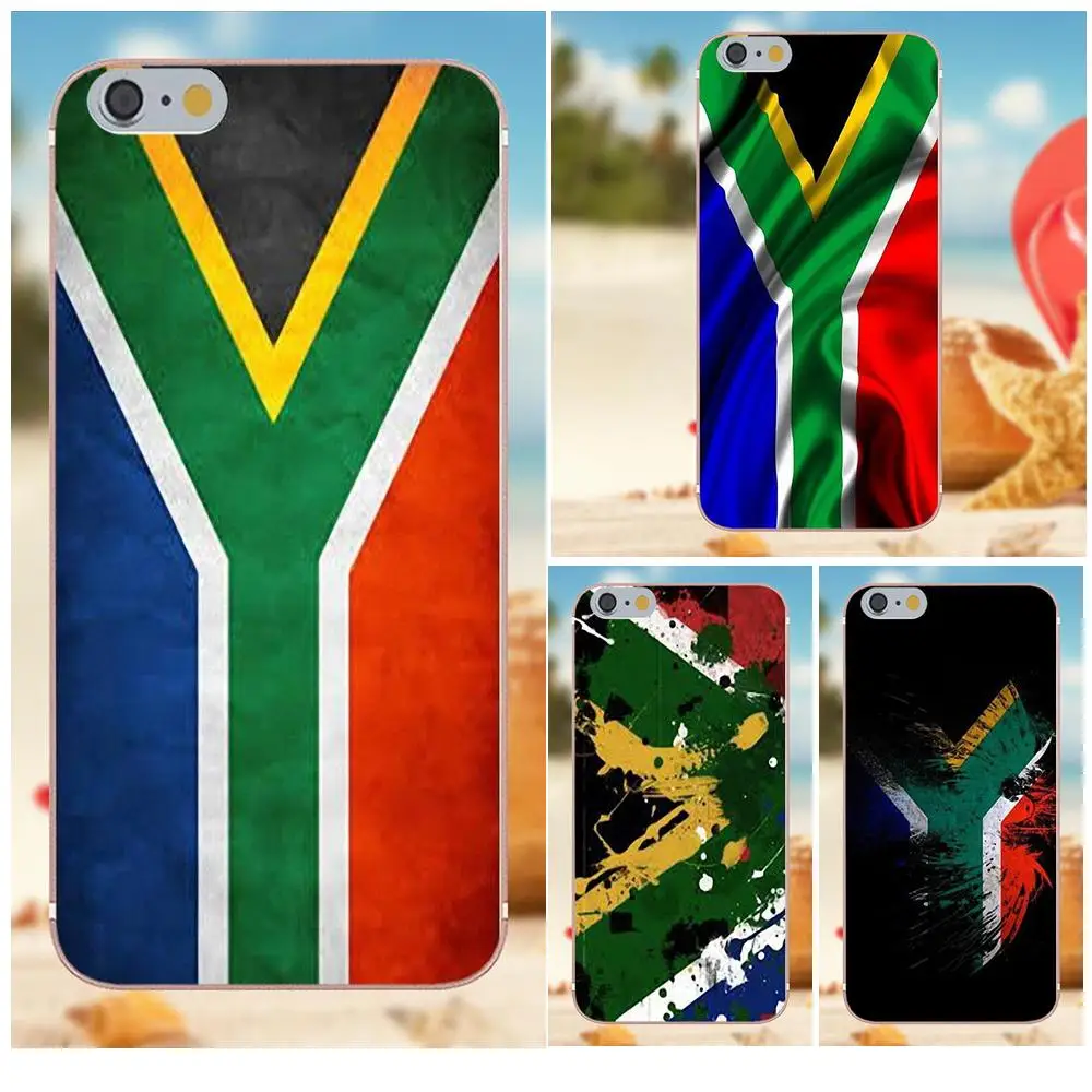 Oedmeb South African Flag TPU Capa Coque For iPhone X 4S 5S 5C SE 6S 7 8 Plus Galaxy Note 5 6 S9+ Grand Core Prime Alpha | Мобильные