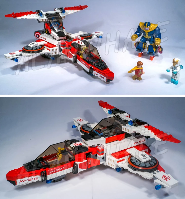  552pcs Super heroes Avengers Avenjet Space Mission Captain America 07022 Marvel DC Comics Building 