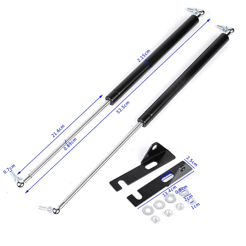 

Hood Lift Strut Bars Exterior Front Cover Gas Piston Rod Support Metal 2010~2014 Black For Mitsubishi Lancer EX