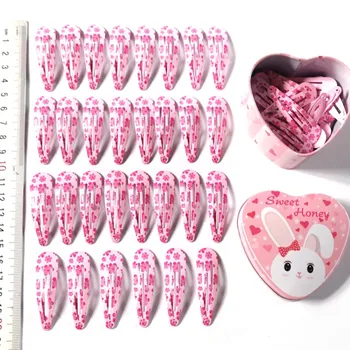 

30pcs/Lot New Gift Box girl Hair Clips Cute Cartoon Pattern Hair Pin Set Children Hairpin Princess Hair Accessories New