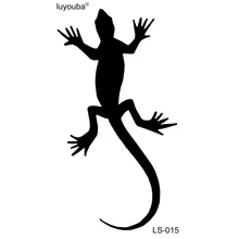 Gecko-tatuajes temporales impermeables para hombre, tatuajes de animales negros, mangas harajuku, tatuaje falso, temporal, mujer, sexy