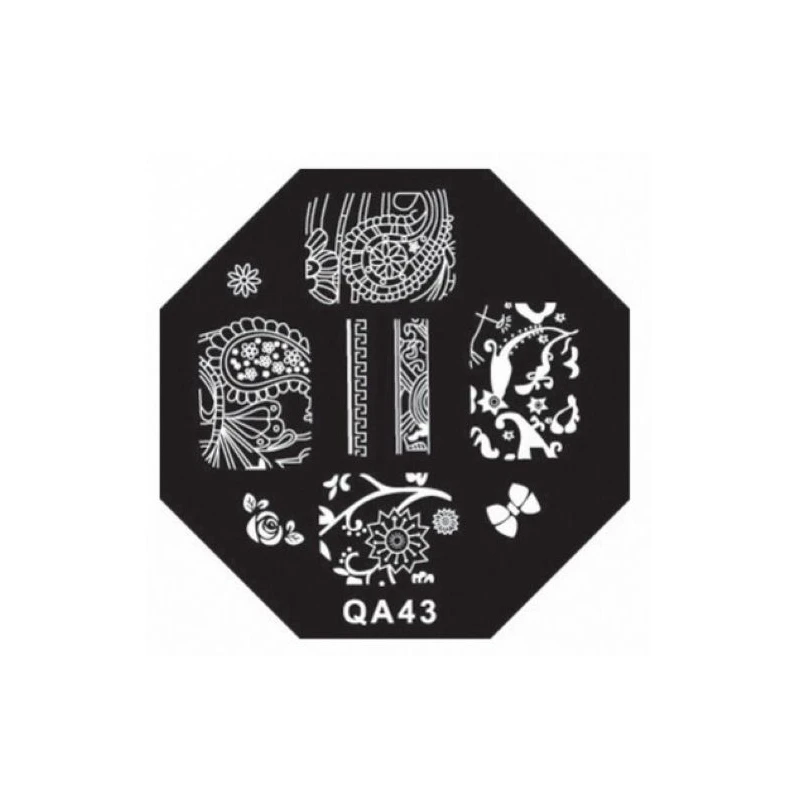 

1 Piece Creative Diy Nail Stamping Image Plate Template Stamp Nail Tools QA Series Reusable Gardenstyle QA43
