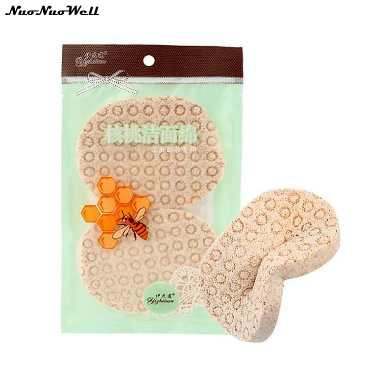 

2pcs/bag Professional Face Cleansing Puff Soft Comfortable Sponge Cleaning Flutter Cosmetic Puff Facial Washing Makeup Tools