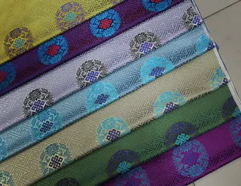 

Mongolia Tibetan costume gown jacquard brocade fabric cloth cushion runner / Anthocephalus 11 color optional