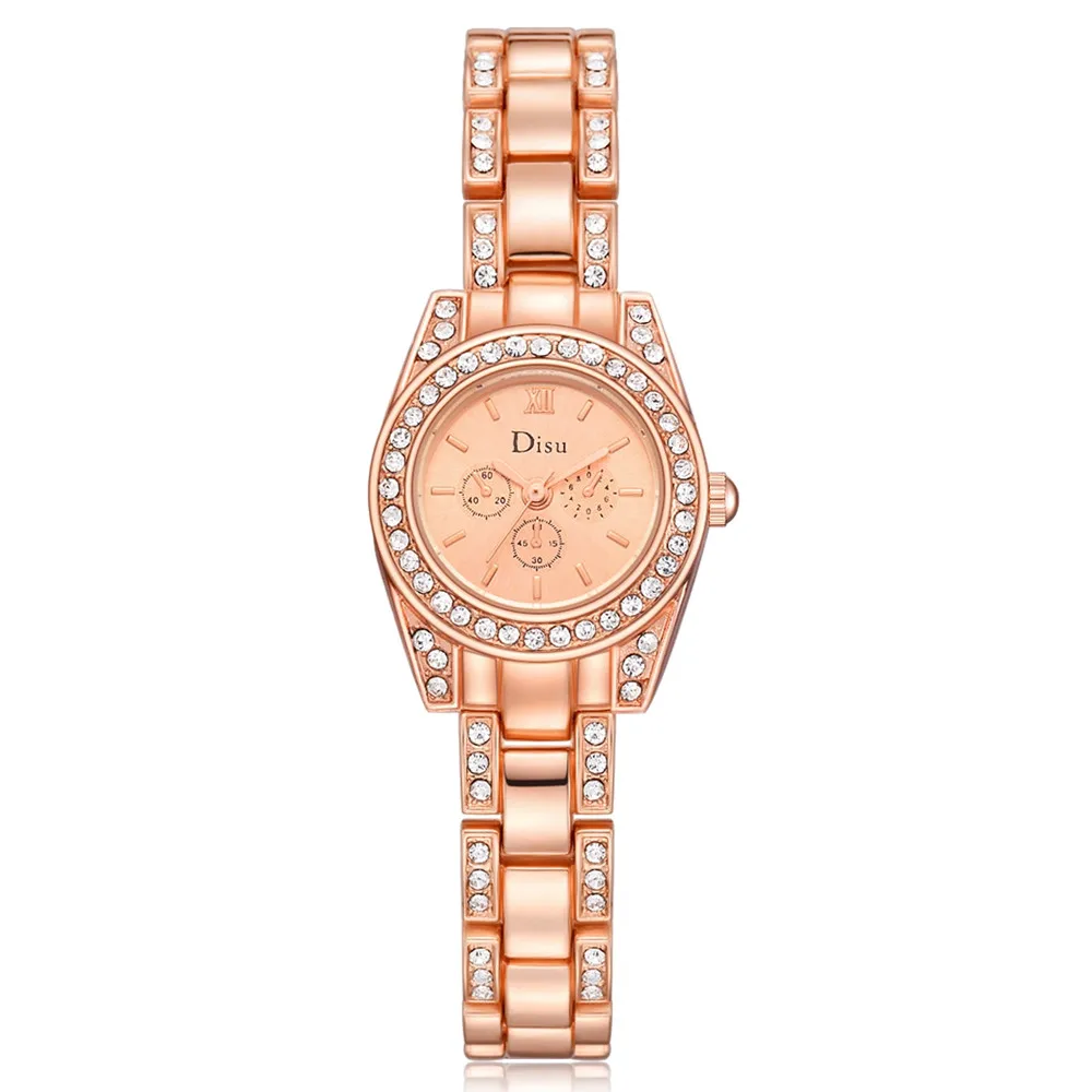 Montre femme Роскошные модные женские элегантные кварцевые часы с покрытием из розового золота, стразы, браслет, ЖЕНСКИЕ НАРЯДНЫЕ часы